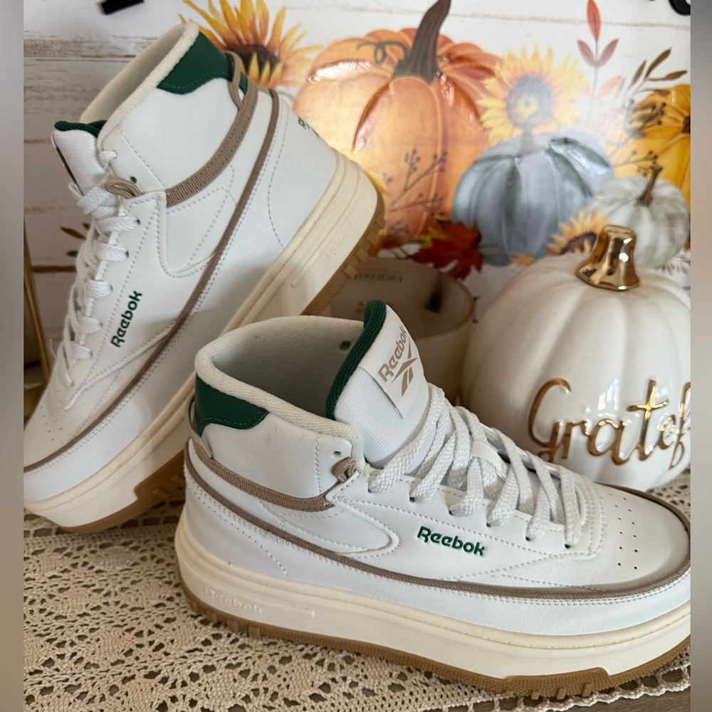 Reebok Classic Green and White Shoes